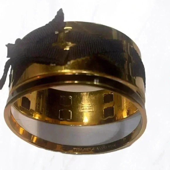 Lot of 2 Kate Spade black gold day 2 night stylish trendy statement bracelets OS - Picture 3 of 3